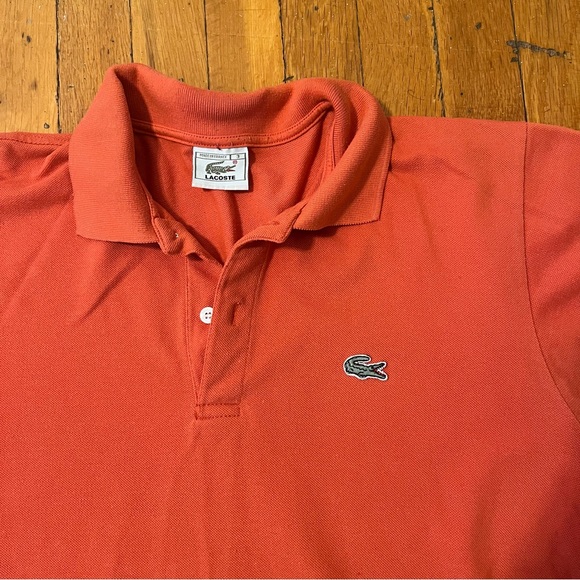 Lacoste Orange Polo Size 3 - Picture 3 of 3
